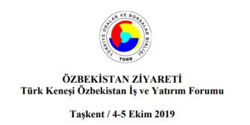 Özbekistan Ziyareti , 4-5 Ekim 2019